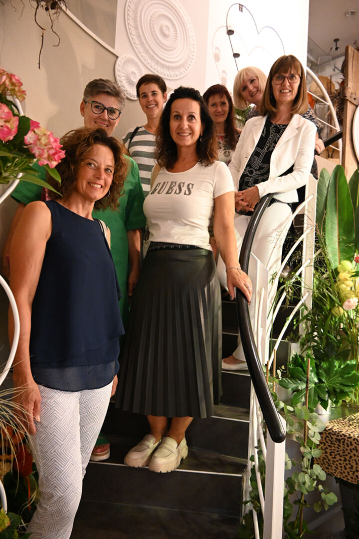 Ilga Schnell-Falch (FMTec), Karin Furtner (FIW), Monika Wolf, Christine Gabriel, Natascha Arzberger und Jacqueline Woduscheg