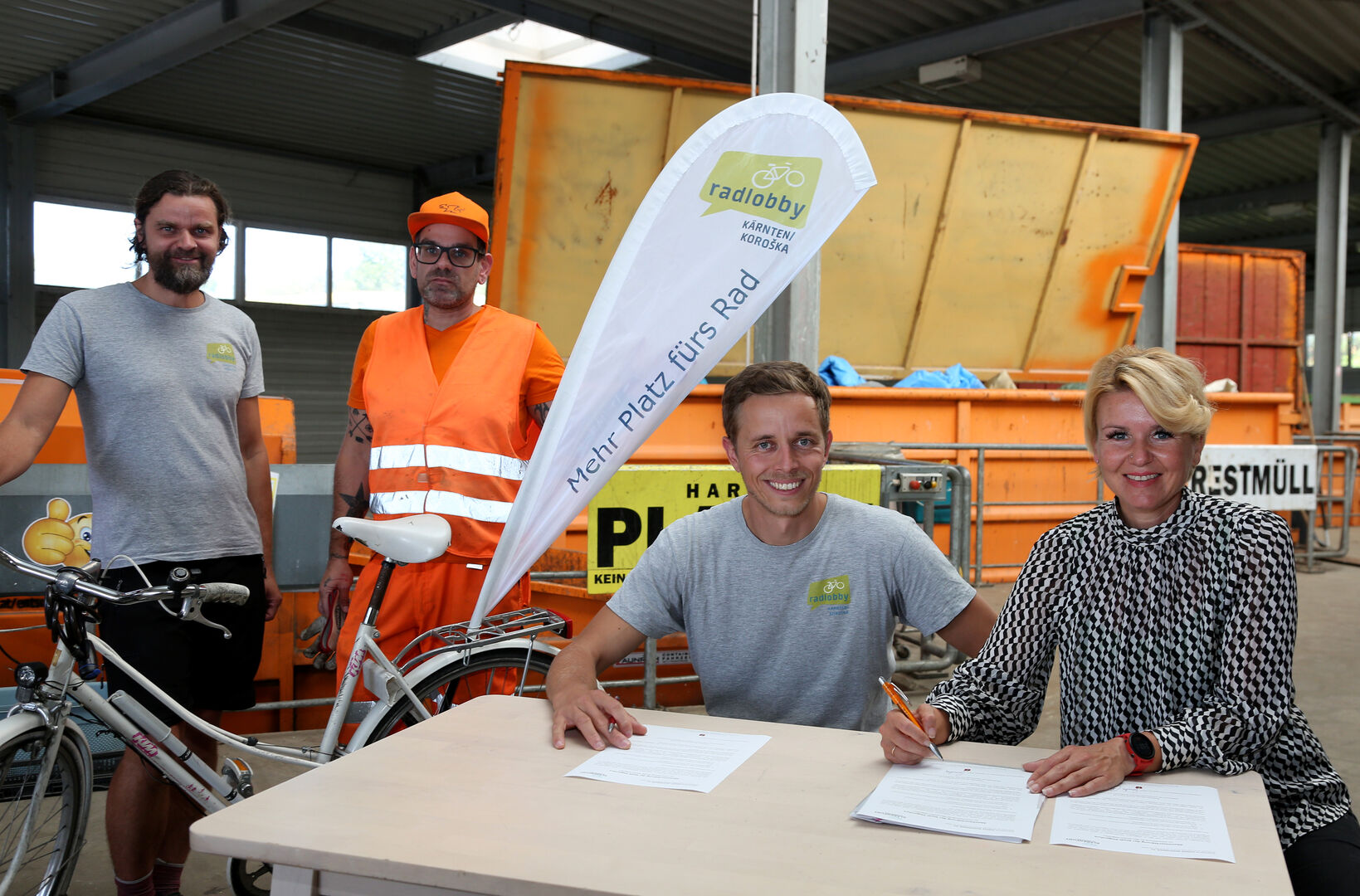 Vertreter des Projekts Bike Kitchen