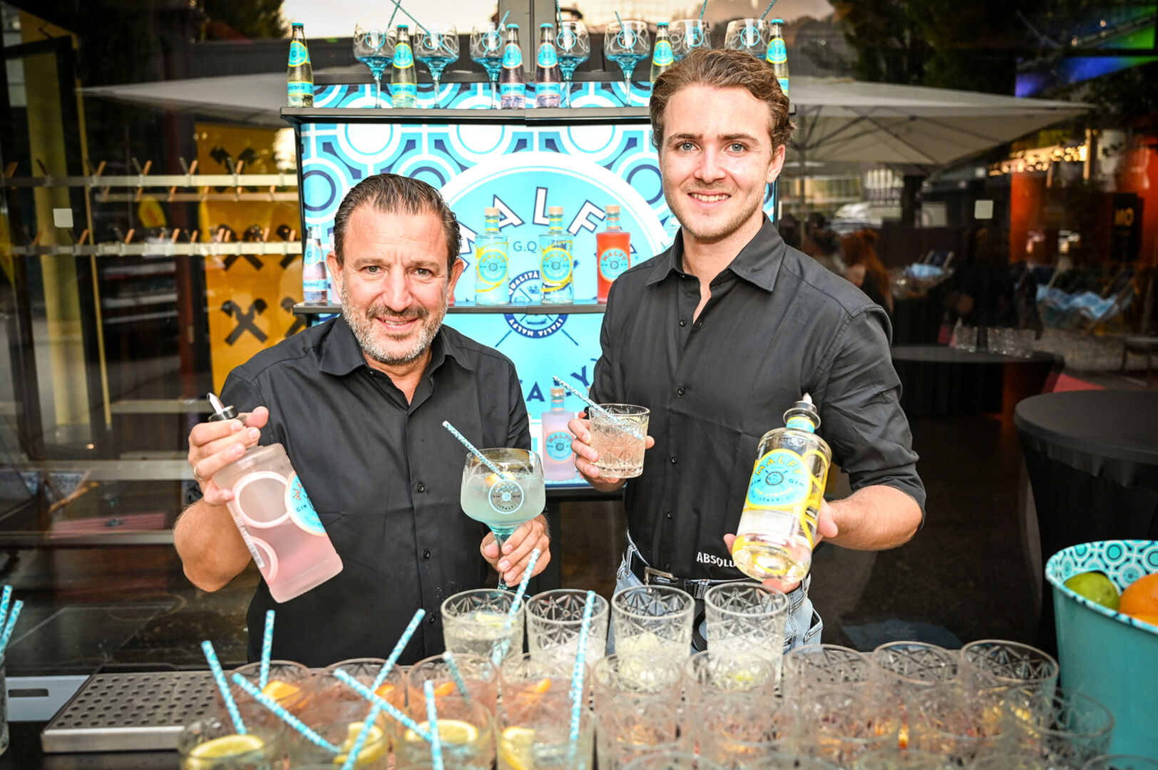 Hier gab es MALF-Gin from Italy: Lukas Marberger und Nikolai Schallert