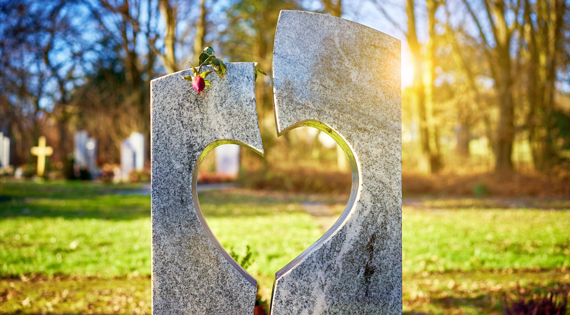 Friedhof Grabstein Herz