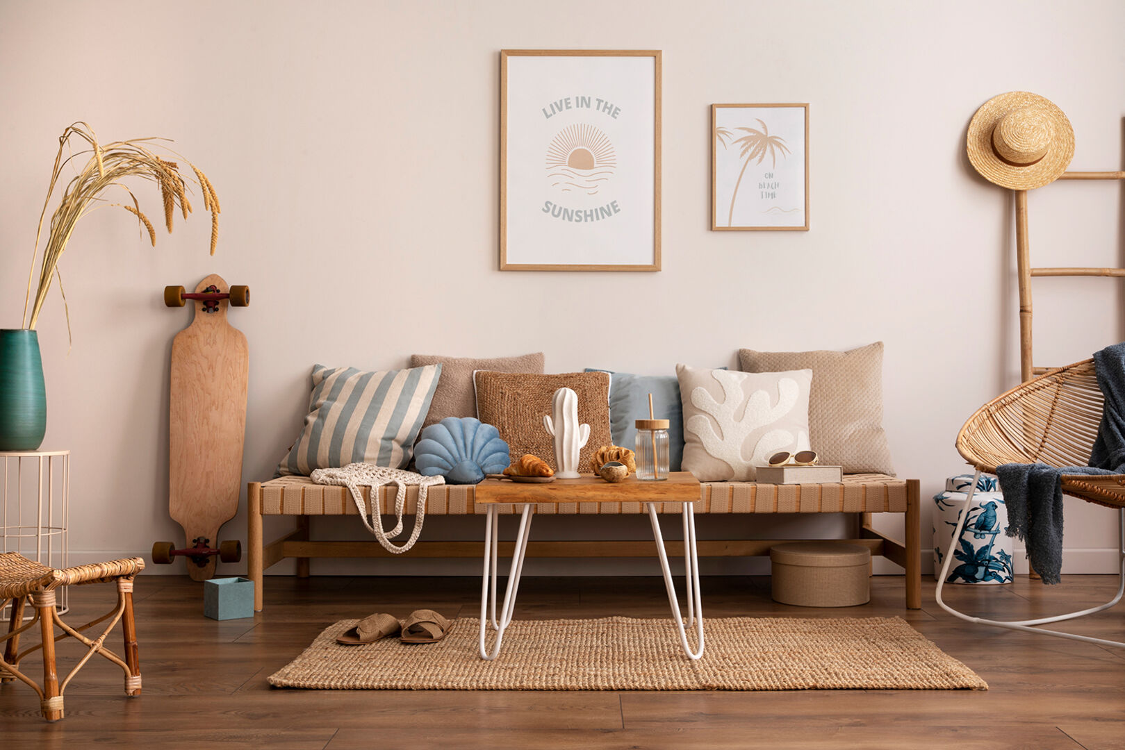 Wohnzimmer im Surfer-Look | Credit: iStock.com/FollowTheFlow