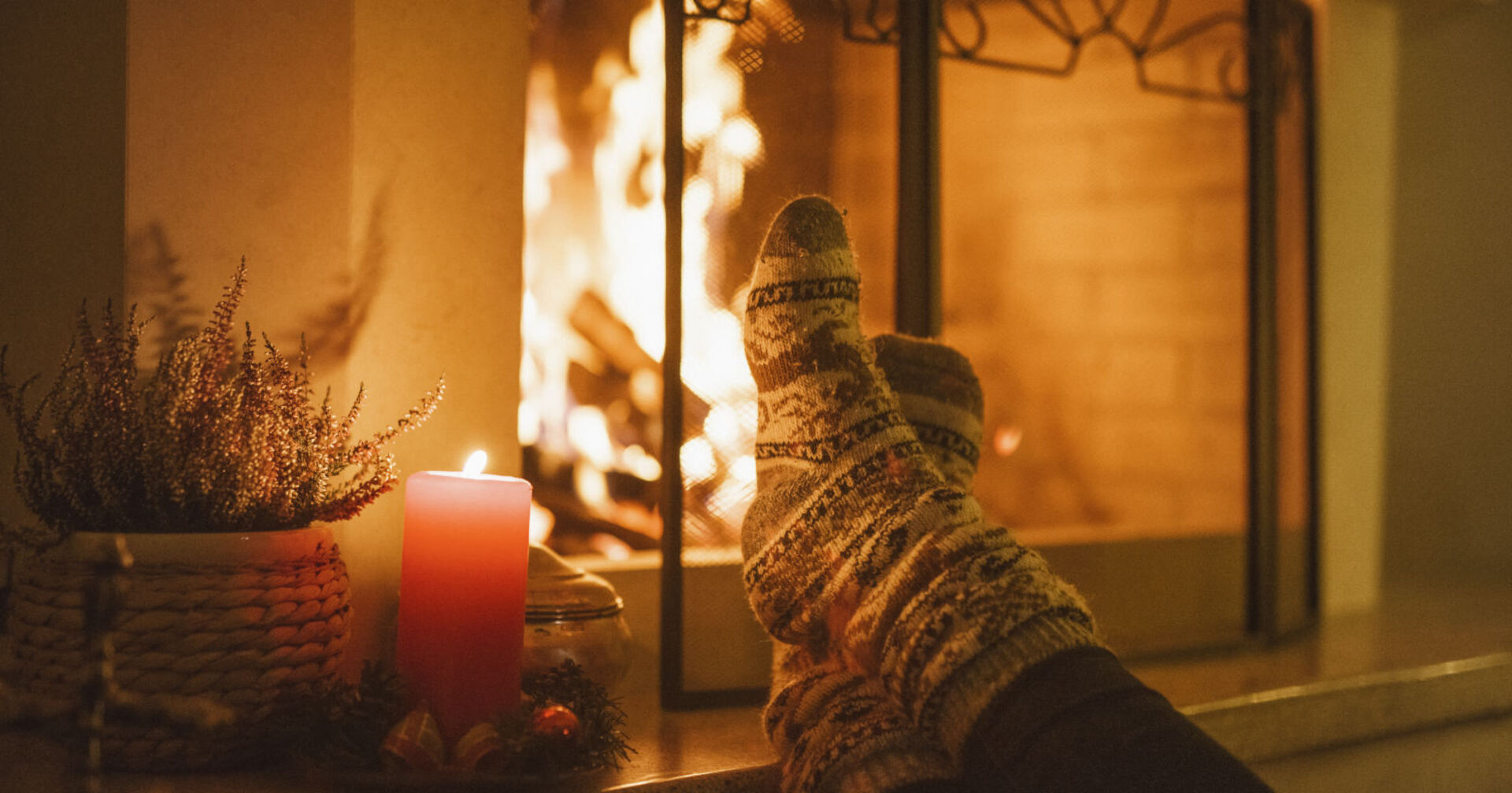 Kamin im Wohnzimmer