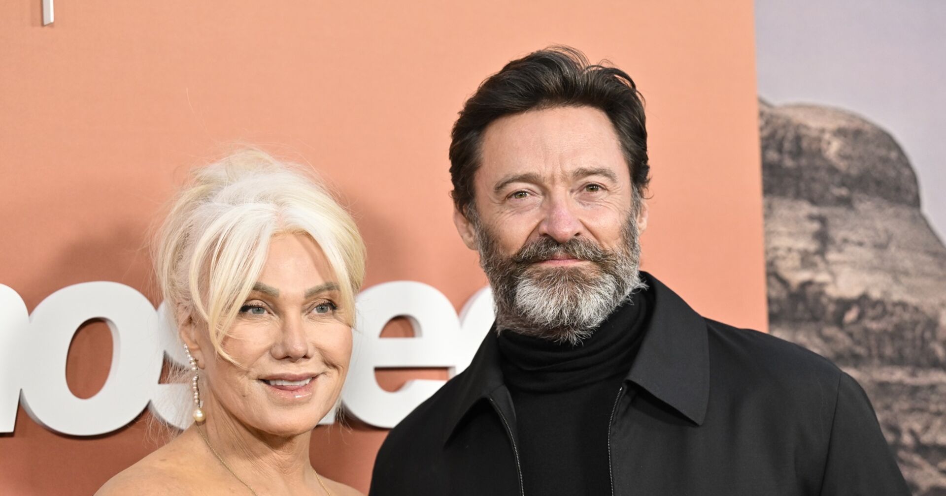 Jackmann mit Ehefrau am Red Carpet