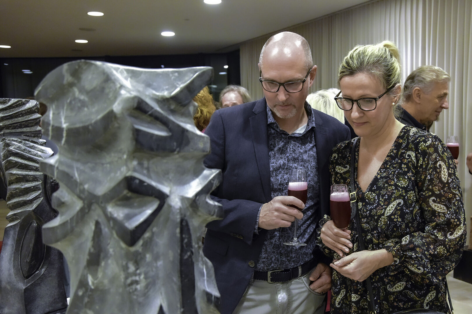 Interessierte Besucher: Uwe Rohner &amp; Daniela Schnetzer