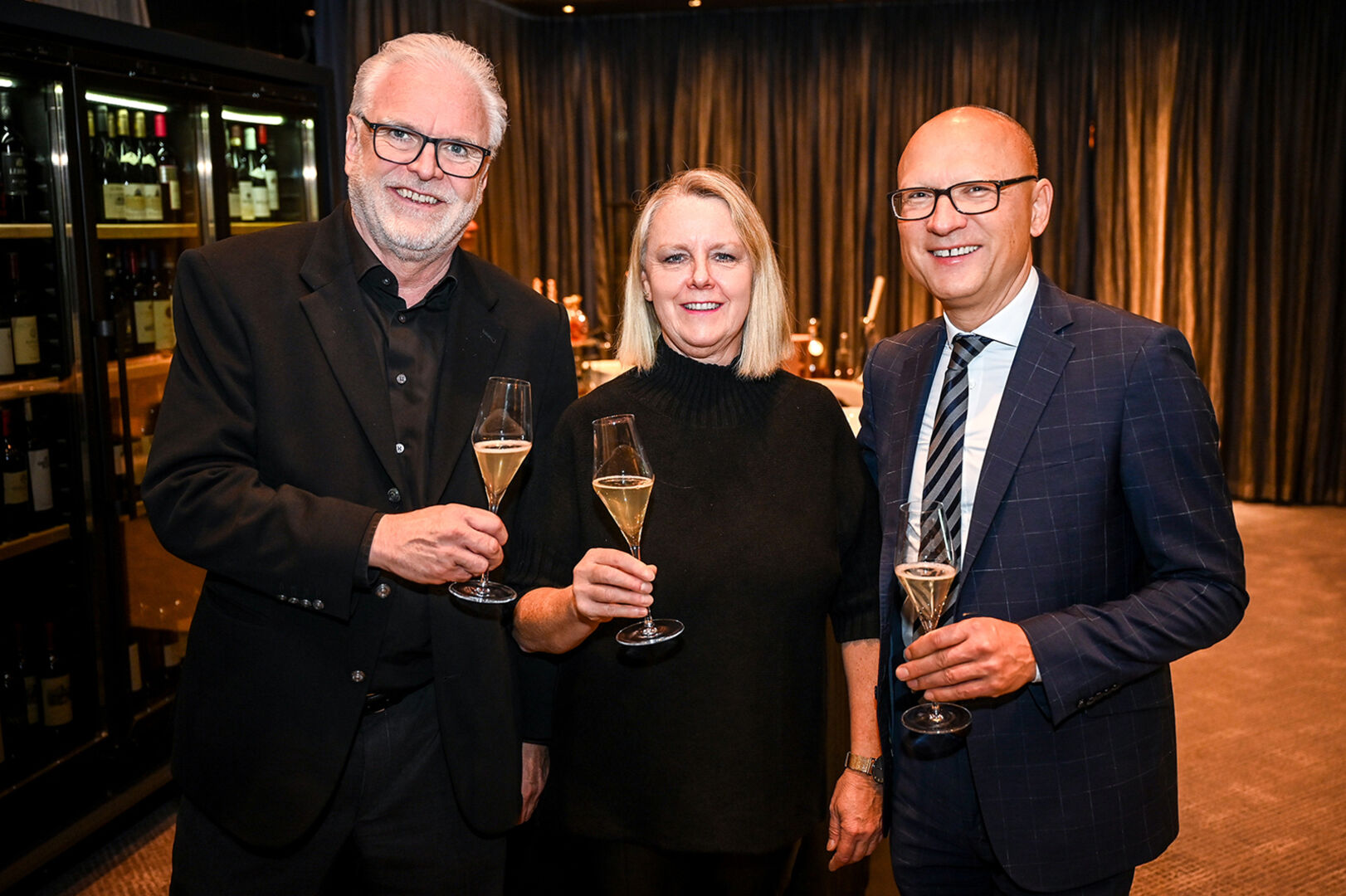 Günther Kreuzhuber (METRO), Irmi und Stefan Moosbrugger (Falstaff Restaurant) (v. li.)