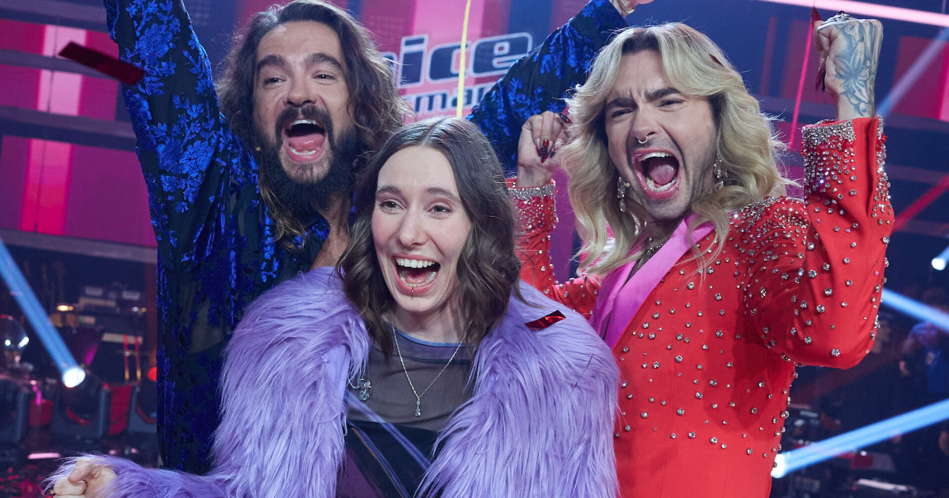 Tokio Hotel mit der "The Voice of Germany" Gewinnerin.