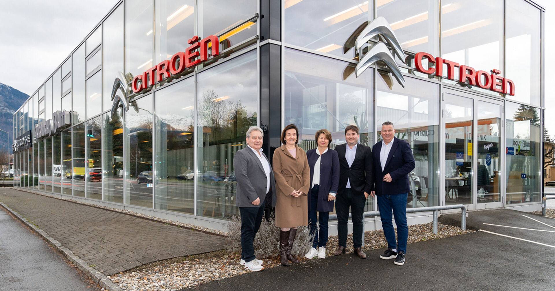 Erich Blum, Karin Seyfried, Andrea Blum, Philipp Blum, Joachim Singer v. li.