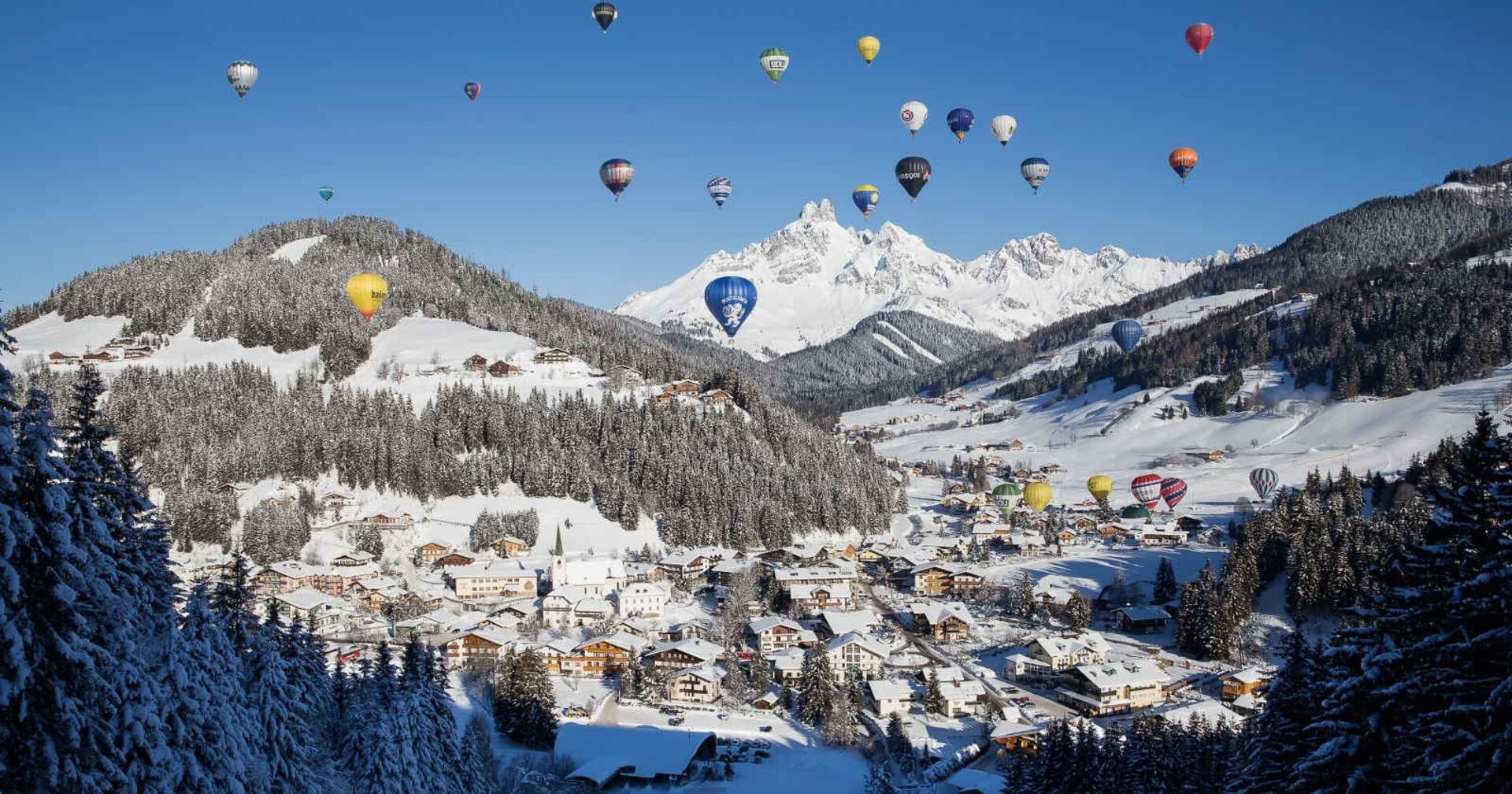 Heißluftballons über Filzmoos