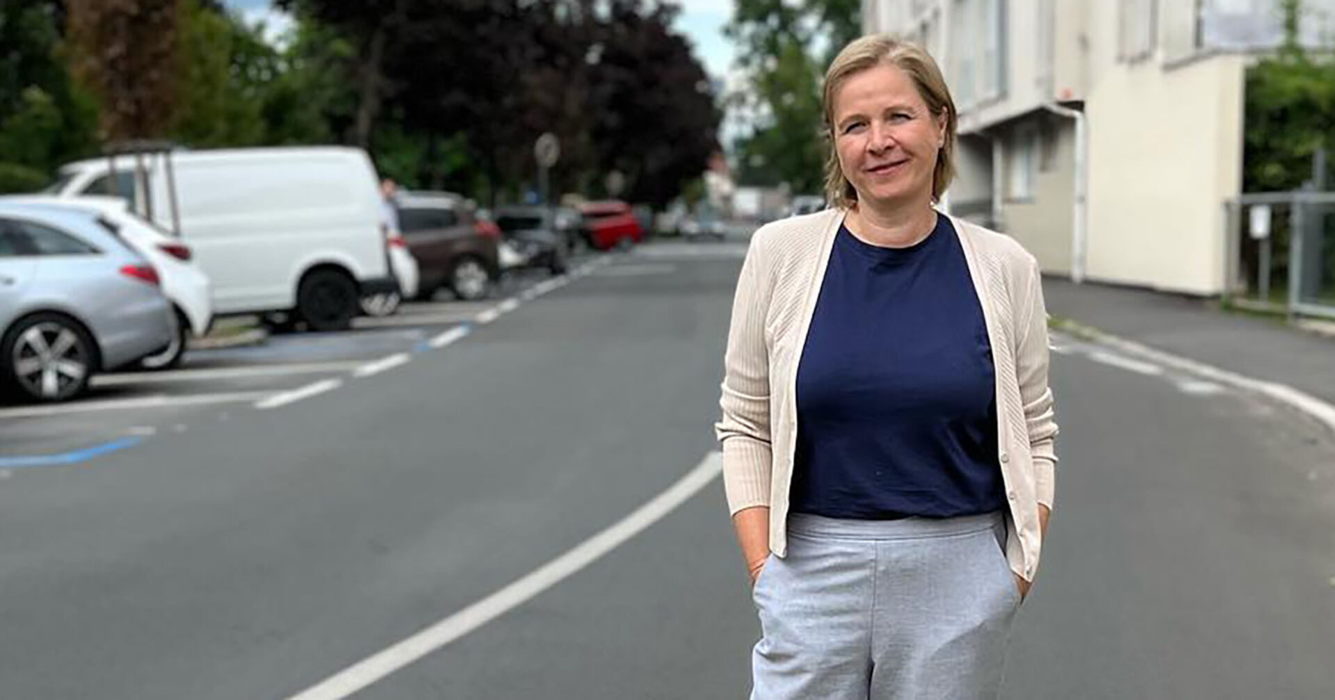 Die Grazer Vizebürgermeisterin Judith Schwentner (Grüne) im Rahmen eines Pressetermins zum Thema "Tempo 30"