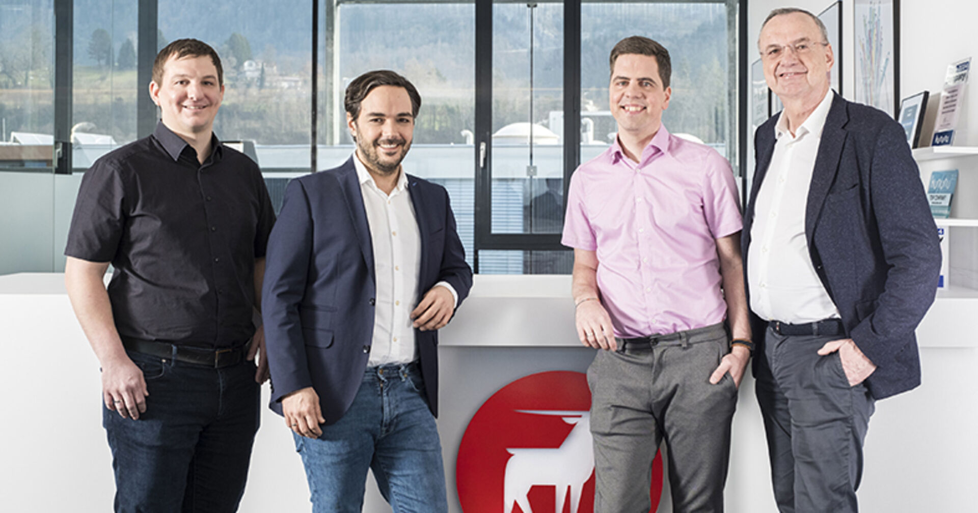 Führungsteam Matthias Frick (Co-CTO, Prokurist Antiloop), Gerold Böhler (Gründer &amp; GF Antiloop), Herbert Scheffknecht (Co-CTO Antiloop), Jürgen Samuel (Di3logy)