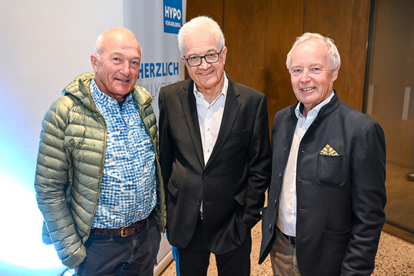 Peter Girardi (SMO), Elmar Bechter und Pius Schlachter (v. li.)
