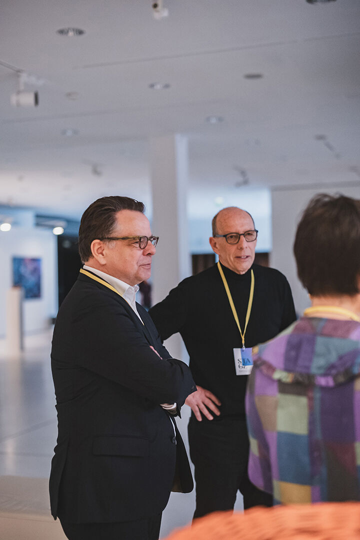 Renger van den Heuvel (Gründer und GF der STAGE) und Kultur SR Michel Rauth