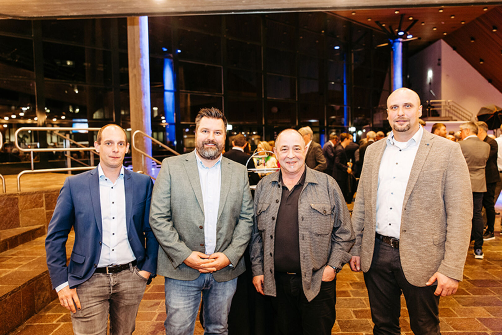 Philipp Frühwirth (FANTOM), Martin Halbrainer (Clean Consulting Austria), Richard Bilgeri und Christian Lässer (beide Rauchfangkehrer Meisterbetriebe) (v. li.)