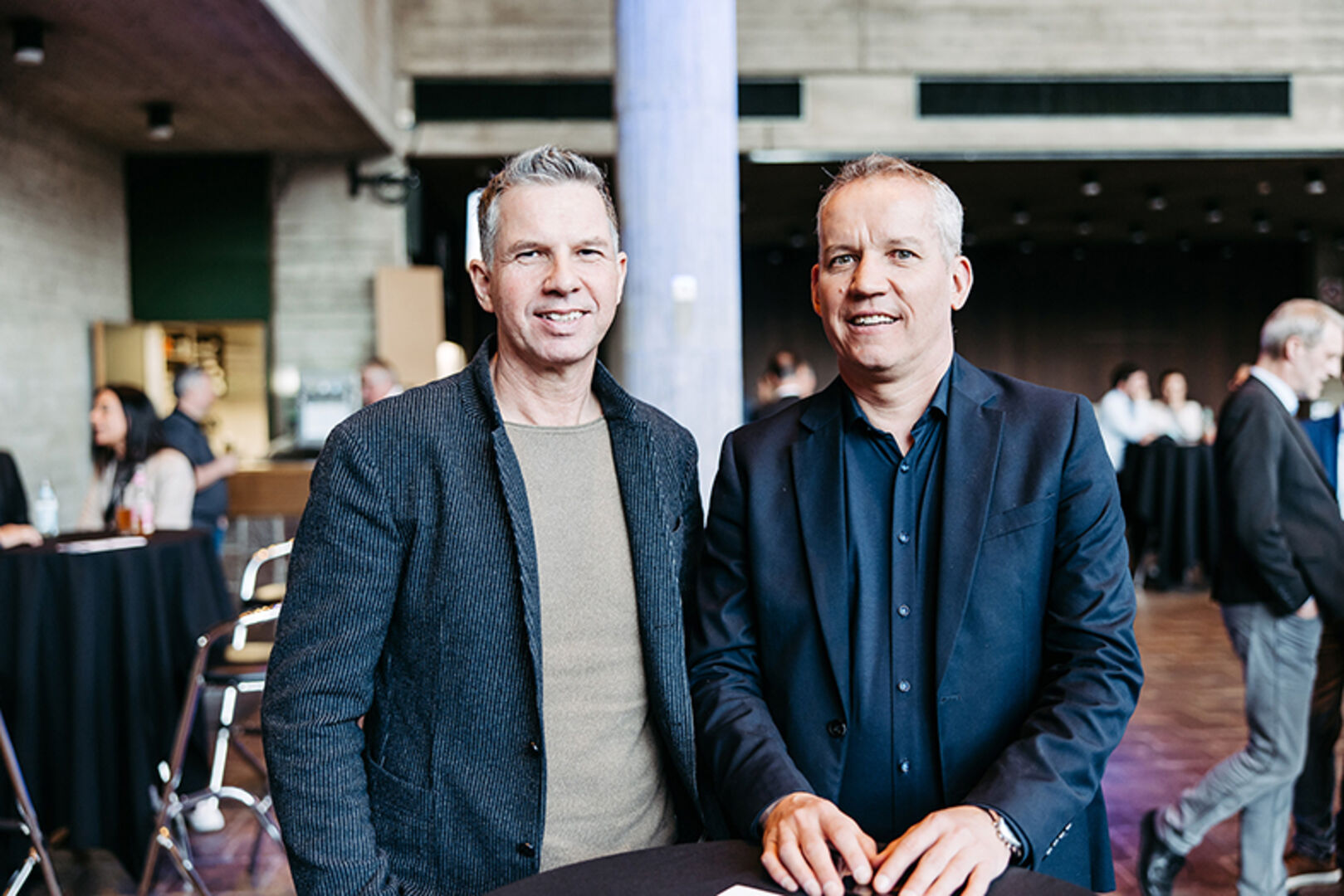 Klaus Nenning (Lenz-Nenning Möbelhandwerk) und Joachim Leissing (Haberkorn) (v. li.)