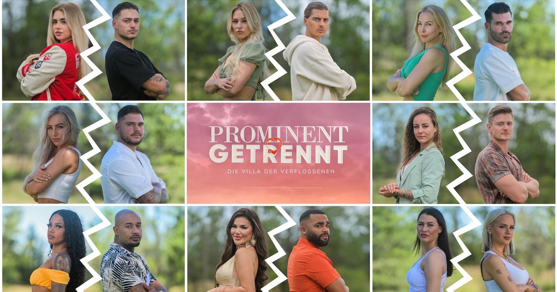 Das Titelbild von "Prominent Getrennt" mit allen Paaren.