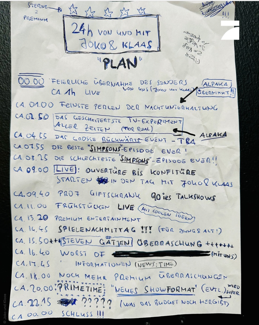 Ein weißer Zettel mit Schrift