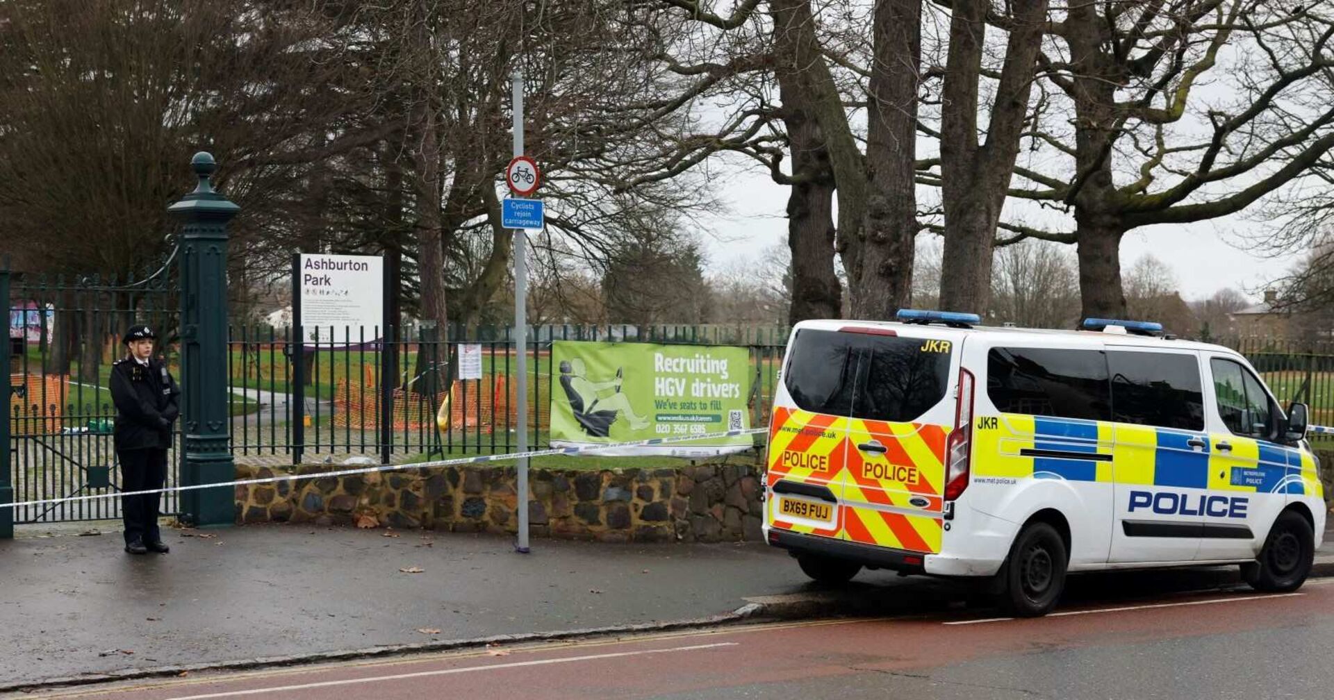 Polizeiauto in London.