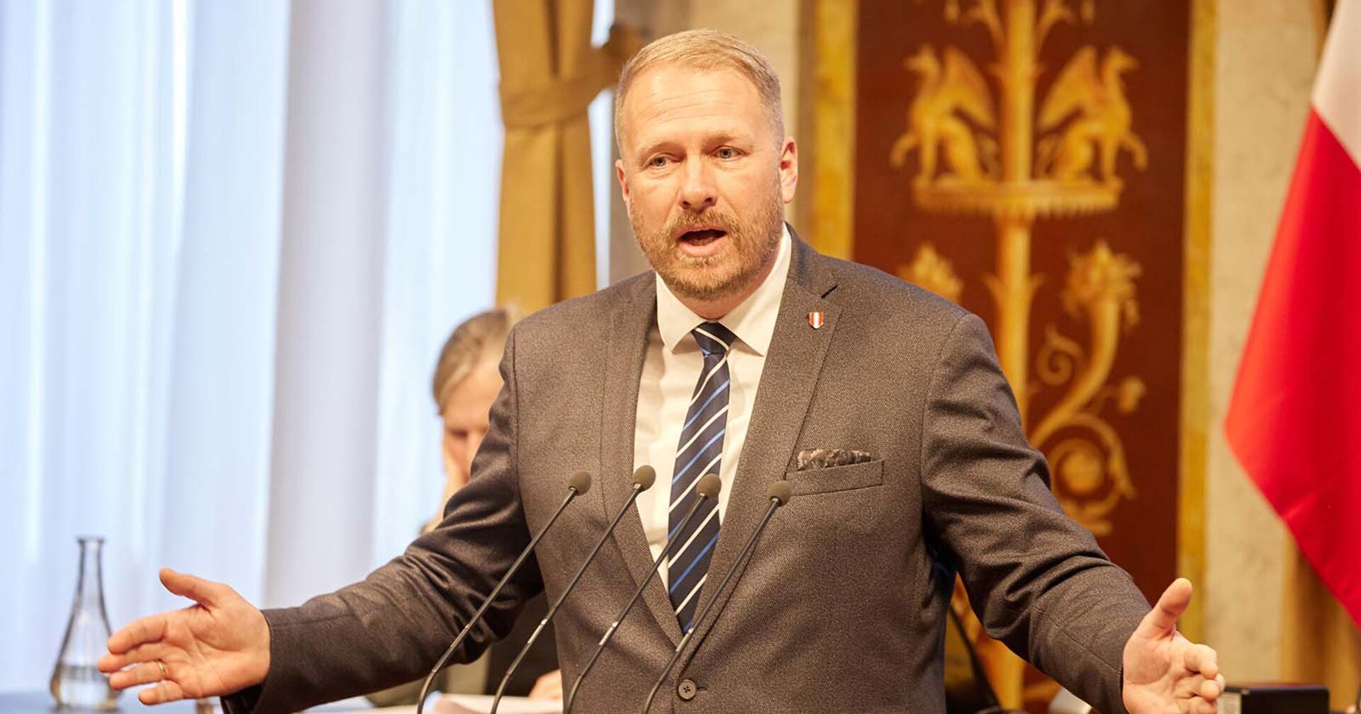 FPÖ-Bundesrat Markus Leinfellner im Rahmen einer Sitzung des Bundesarats