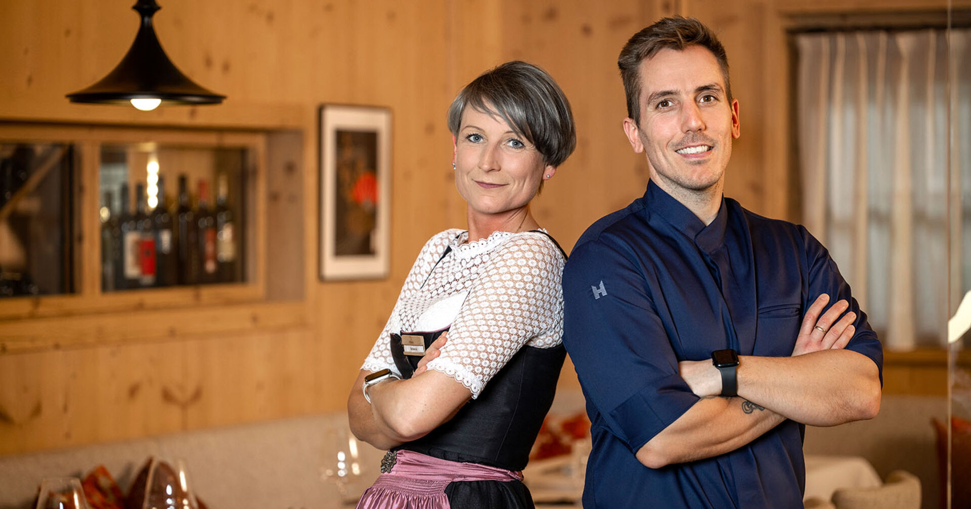 Almwellness Hotel Pierer-Hoteldirektorin Rebecca Penz und Küchendirektor Lovro Balind