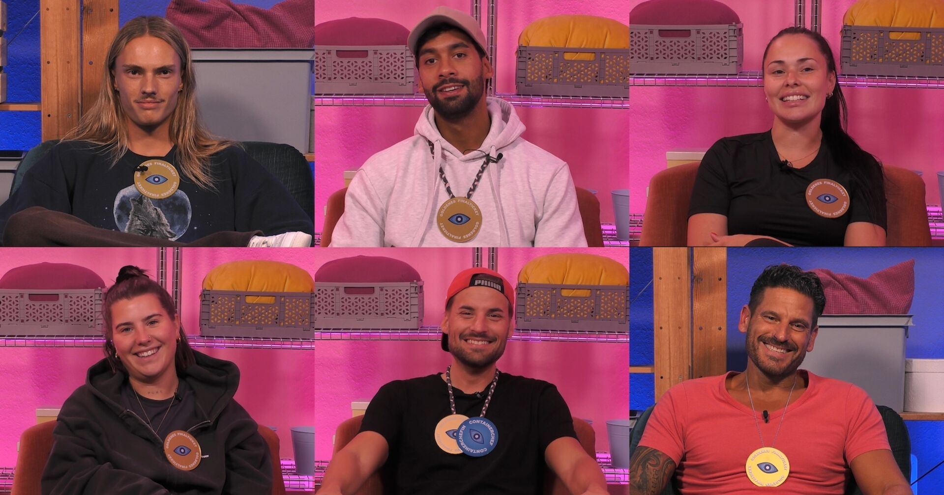 Die Big Brother Finalisten im Big Brother Container.