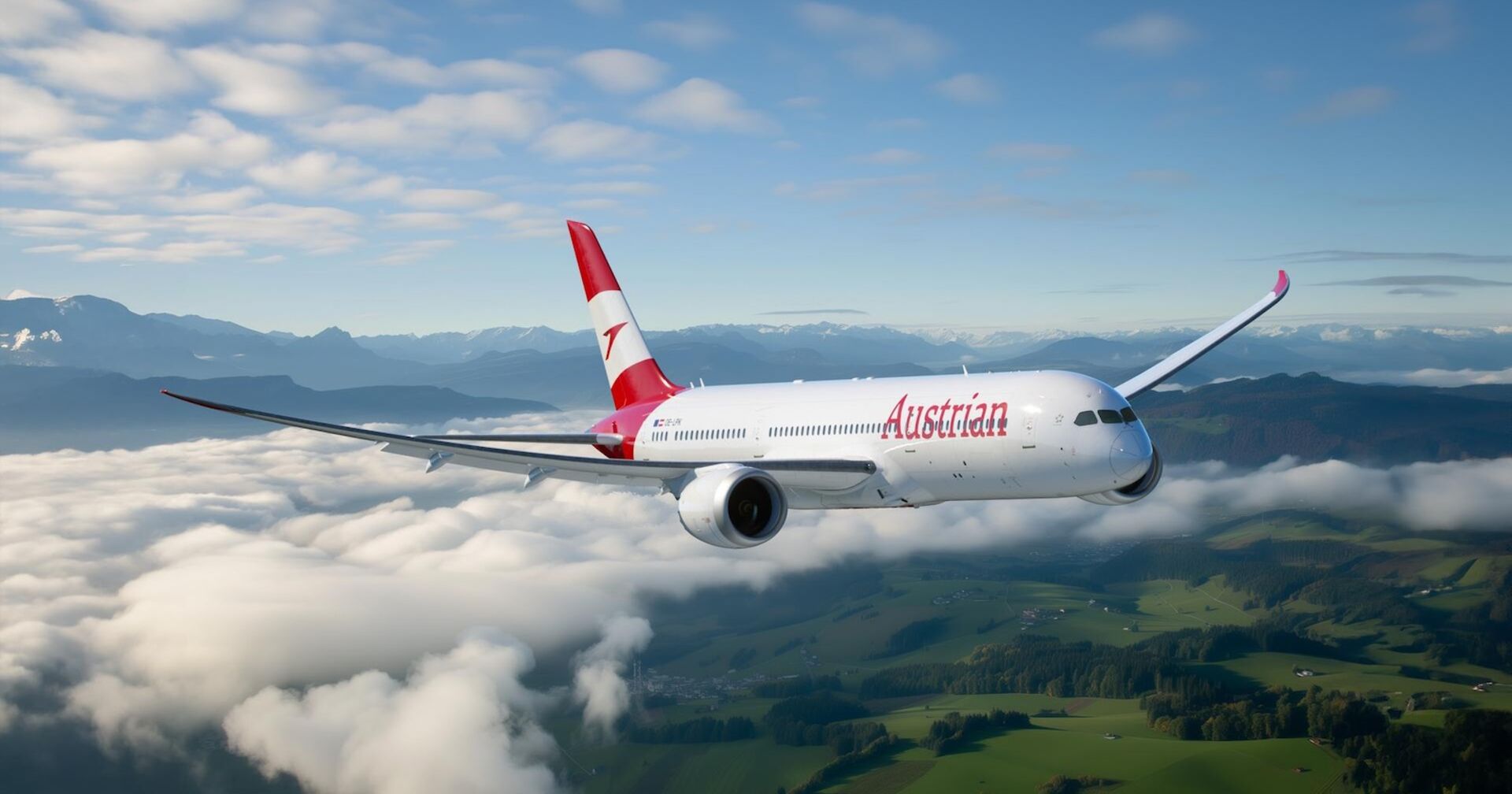 Flugzeug über Österreich