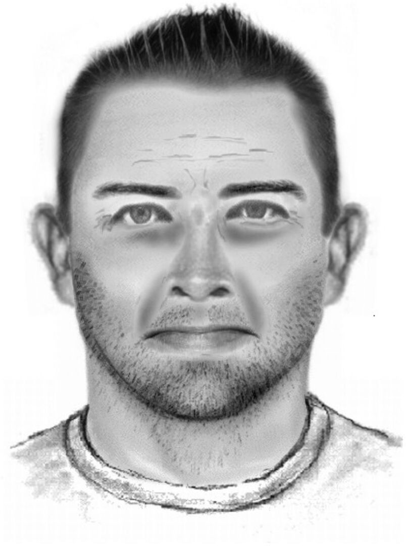 Phantombild des mutmaßlichen Täters.