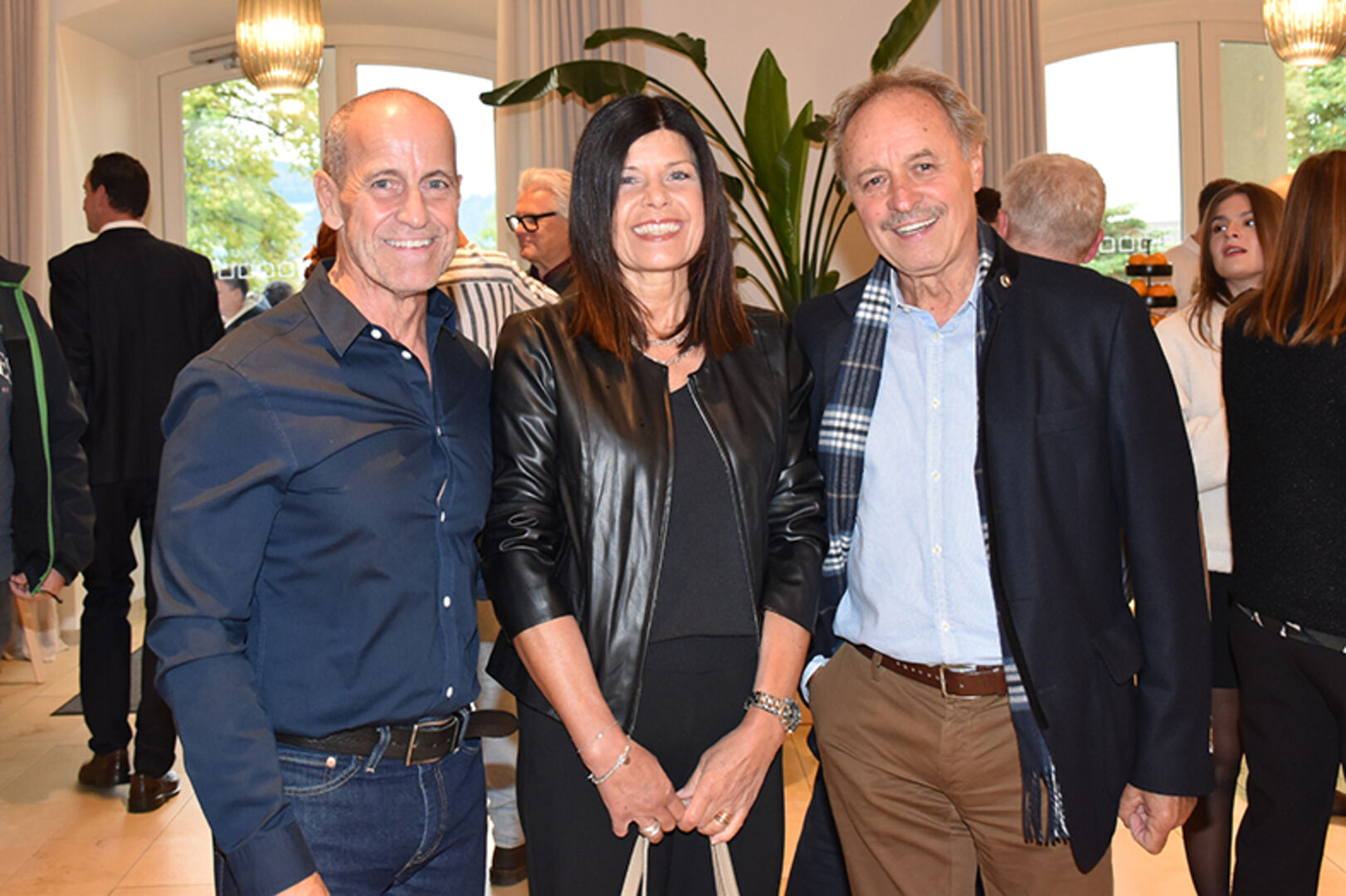 Knittel Günther (Lifestyle Haus) mit Alexandra Peham und Musiker und Künstler Gerhard Mangold aus Lochau