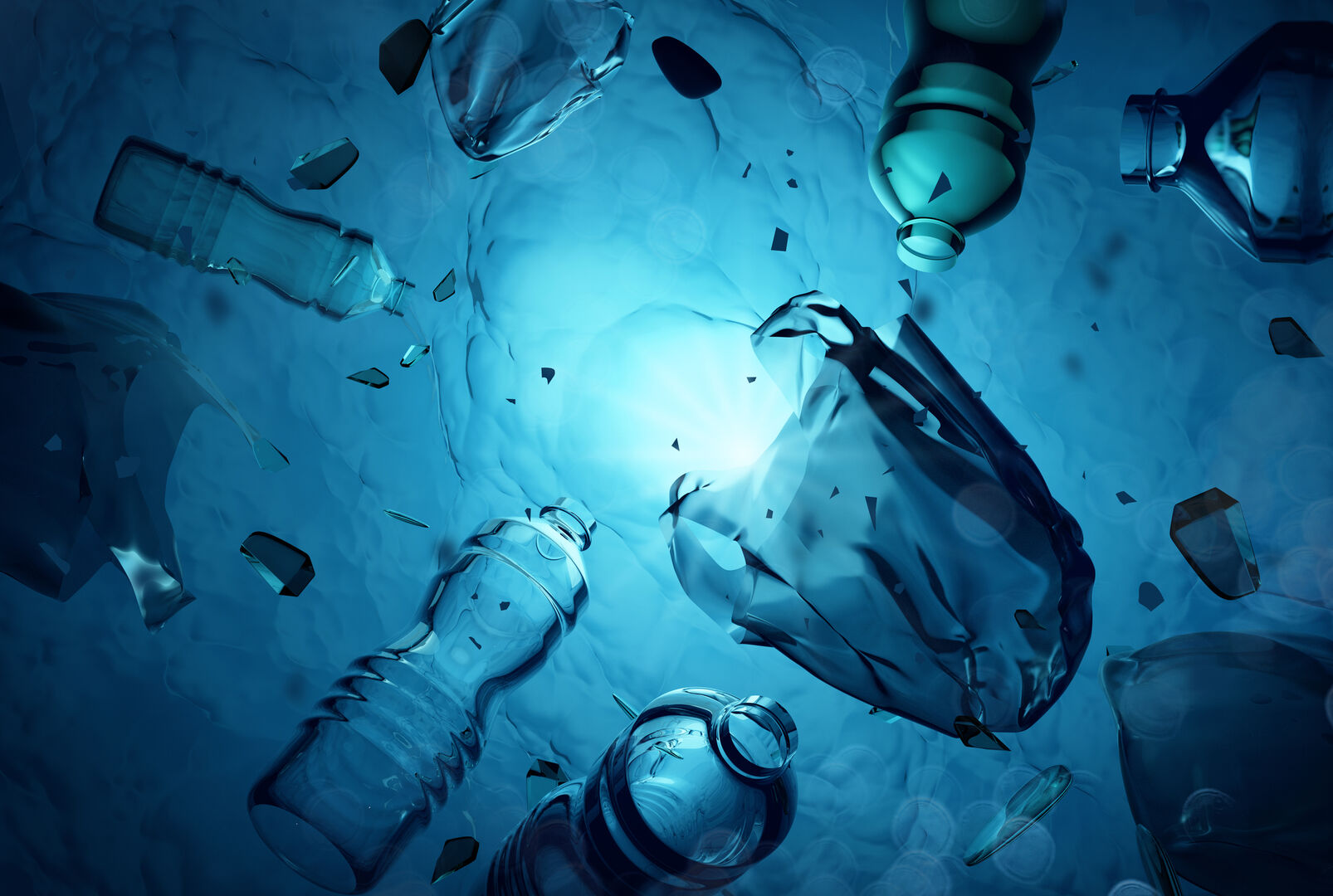 Plastikmüll im Meer.