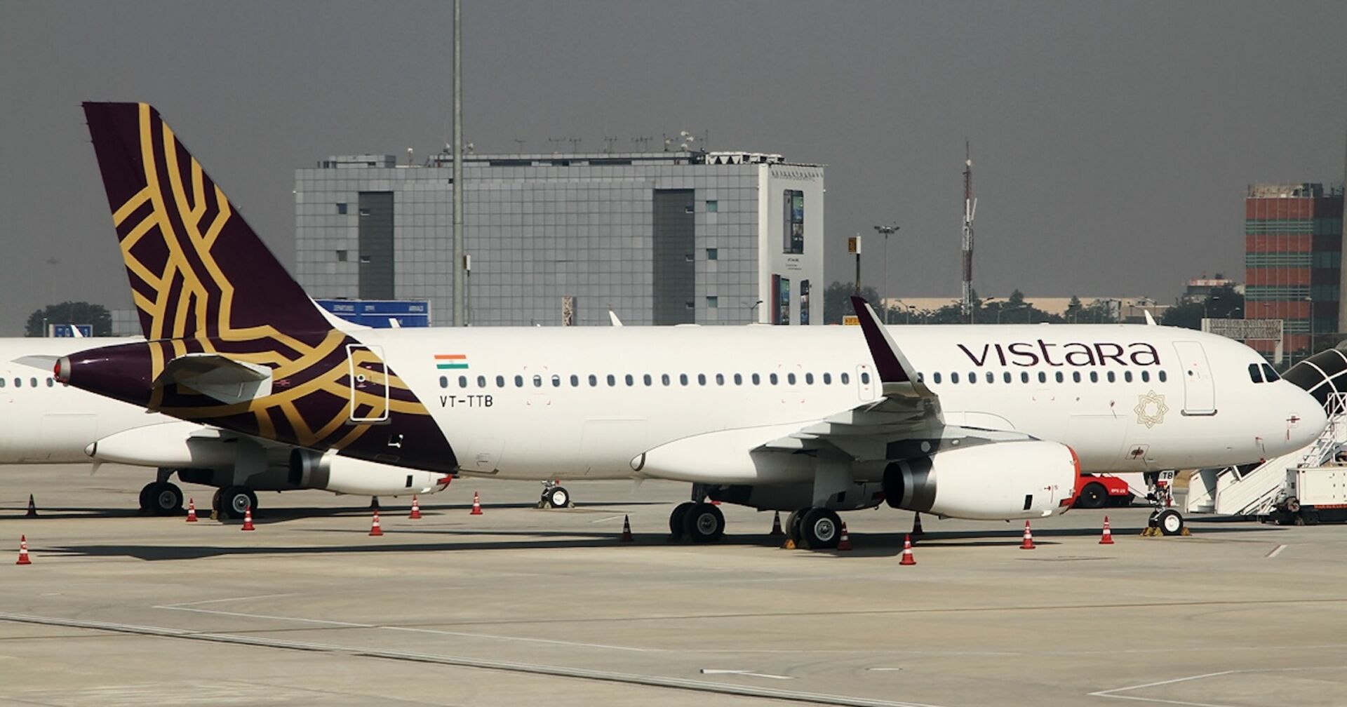 Aufnahme eines stehenden Airbus