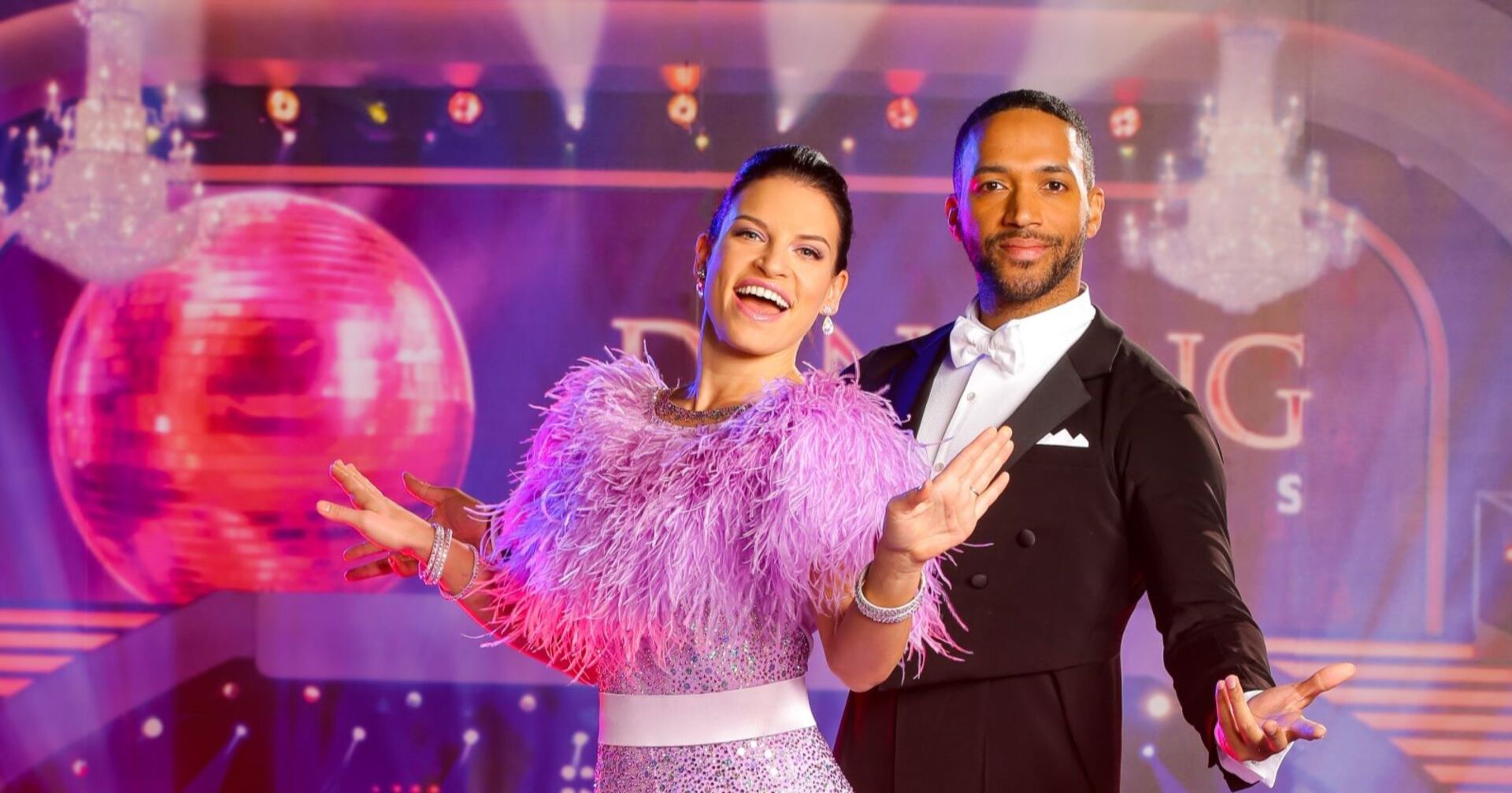 Conny Kreuter und Cesar Sampson auf dem "Dancing Stars"-Parkett.