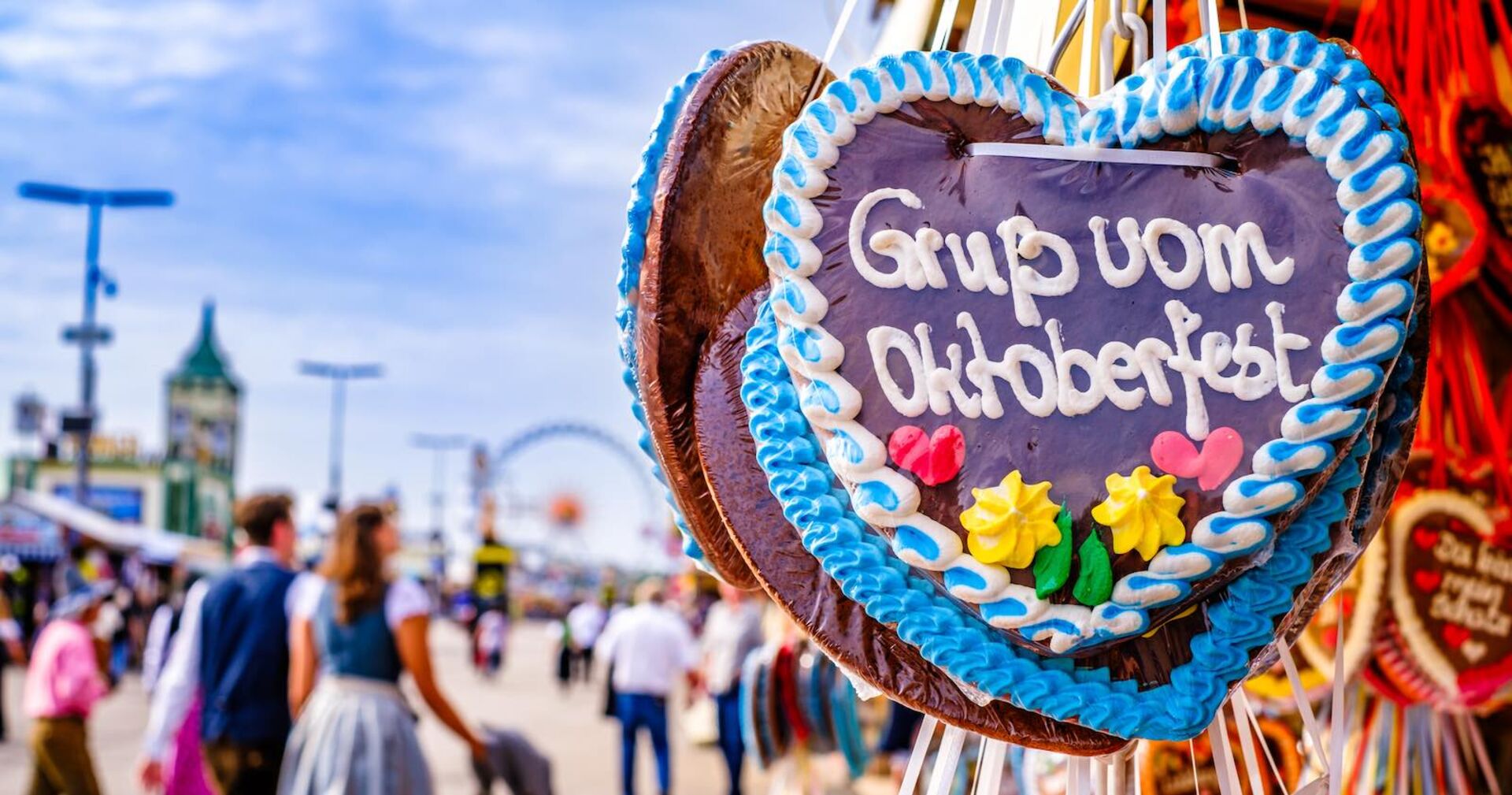 Lebkuchenherz am Oktoberfest in München.