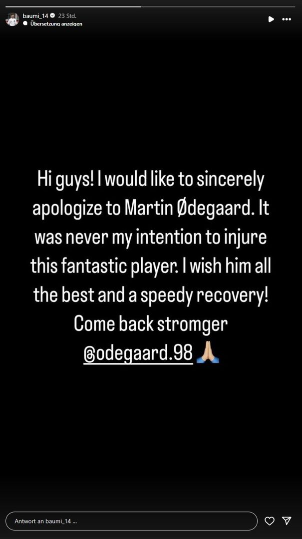 Instagram Story von Christoph Baumgartner