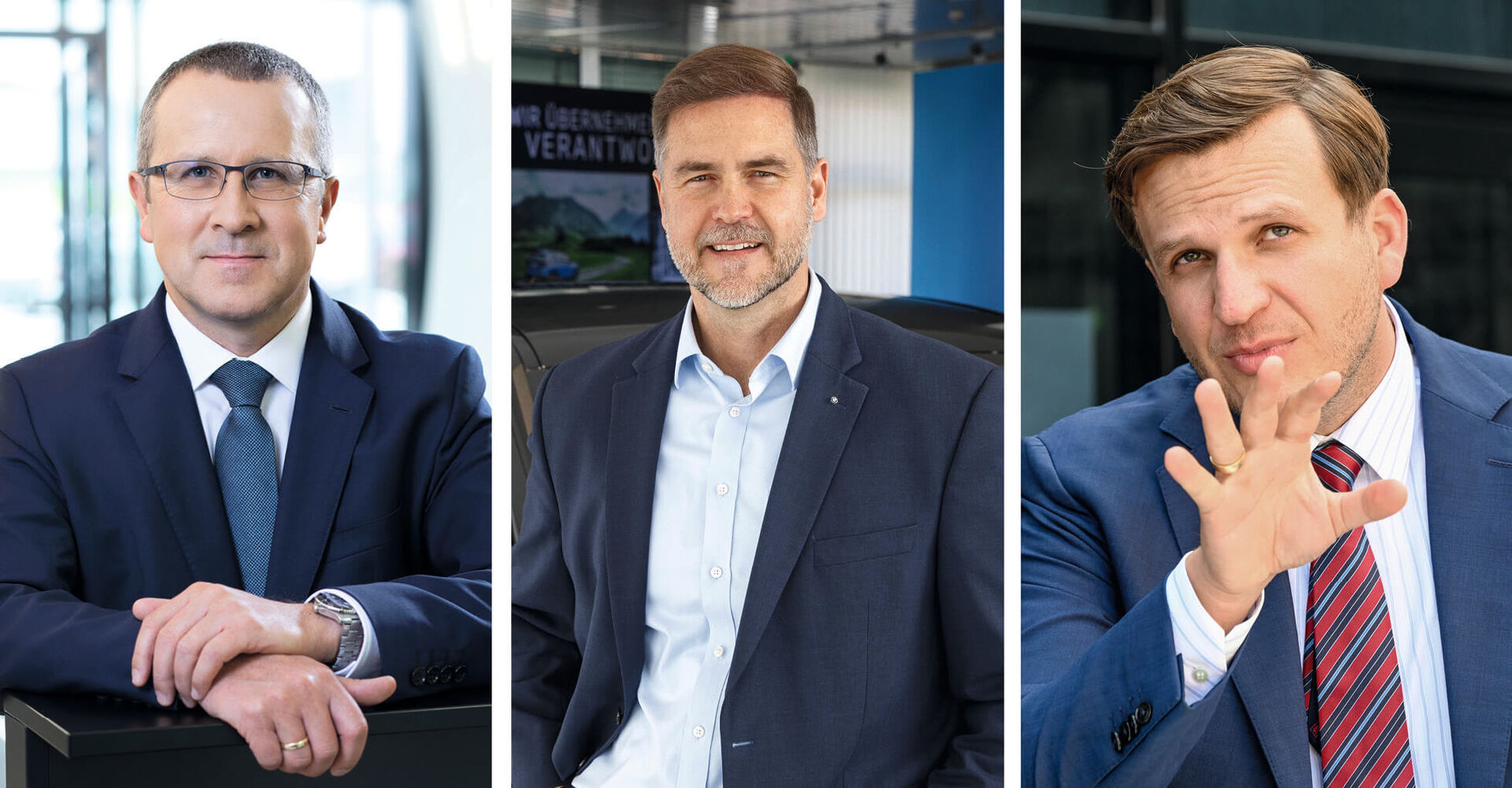 Robert Machtlinger, FAC, Klaus von Moltke, BMW Steyr, und Johannes Max-Theurer, Plasser &amp; Theurer