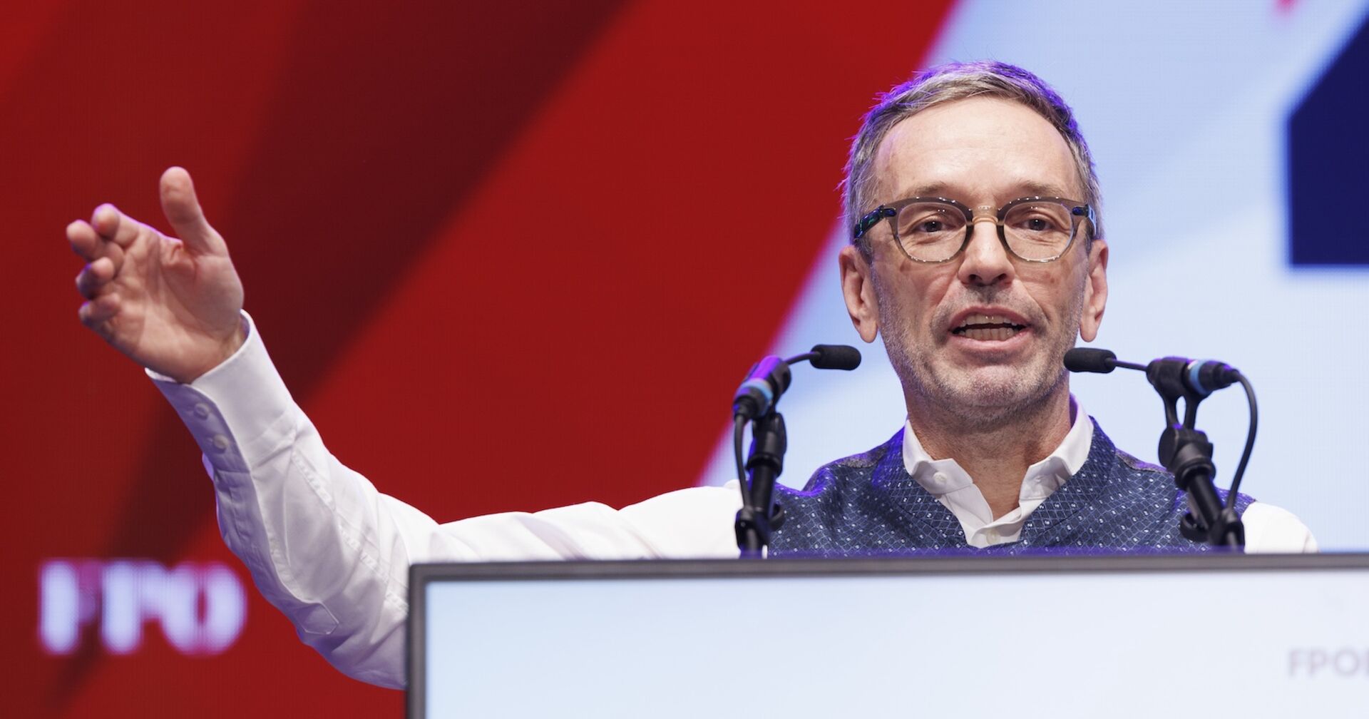 Herbert Kickl bei einer Rede