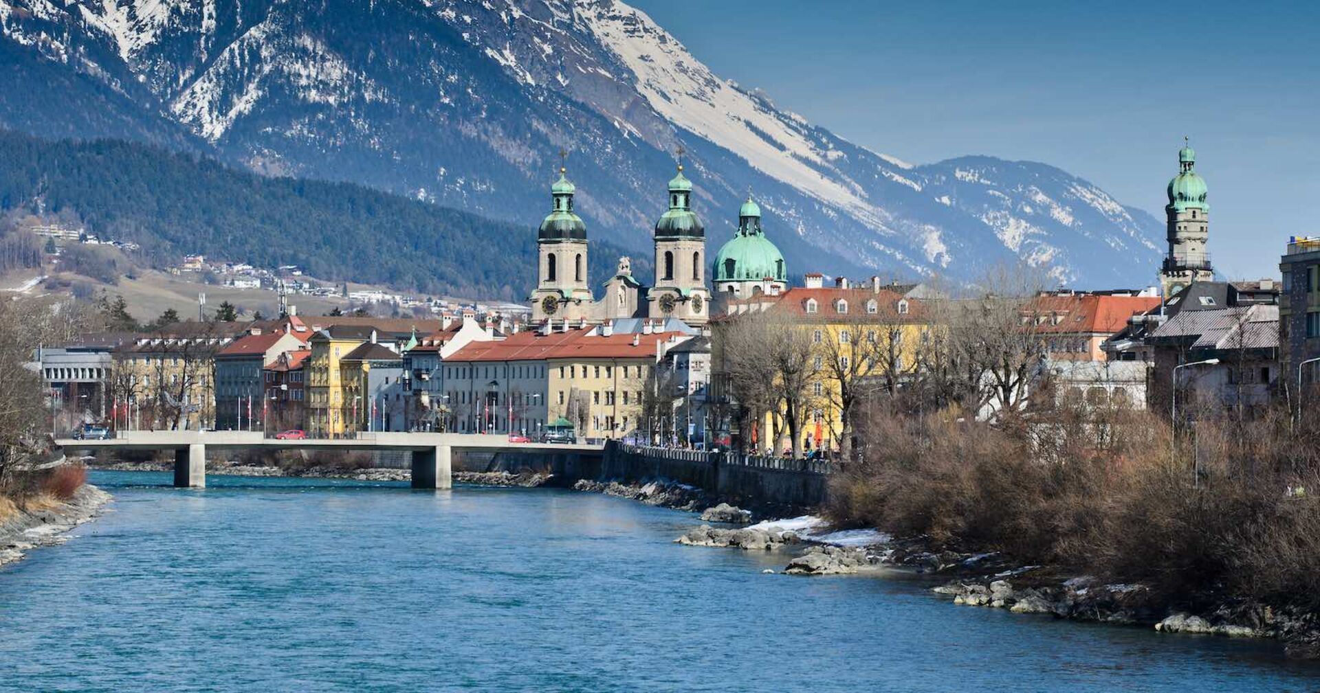 Der Inn in Innsbruck, Tirol.