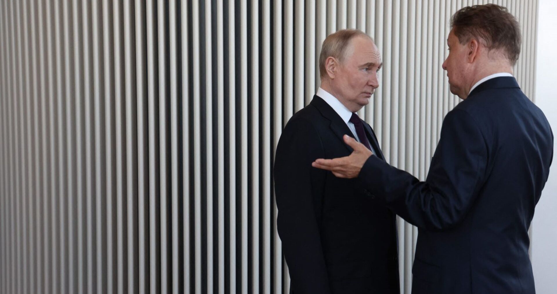 Gespräch zwischen Vladimir Putin und Gazprom-CEO Alexei Miller.