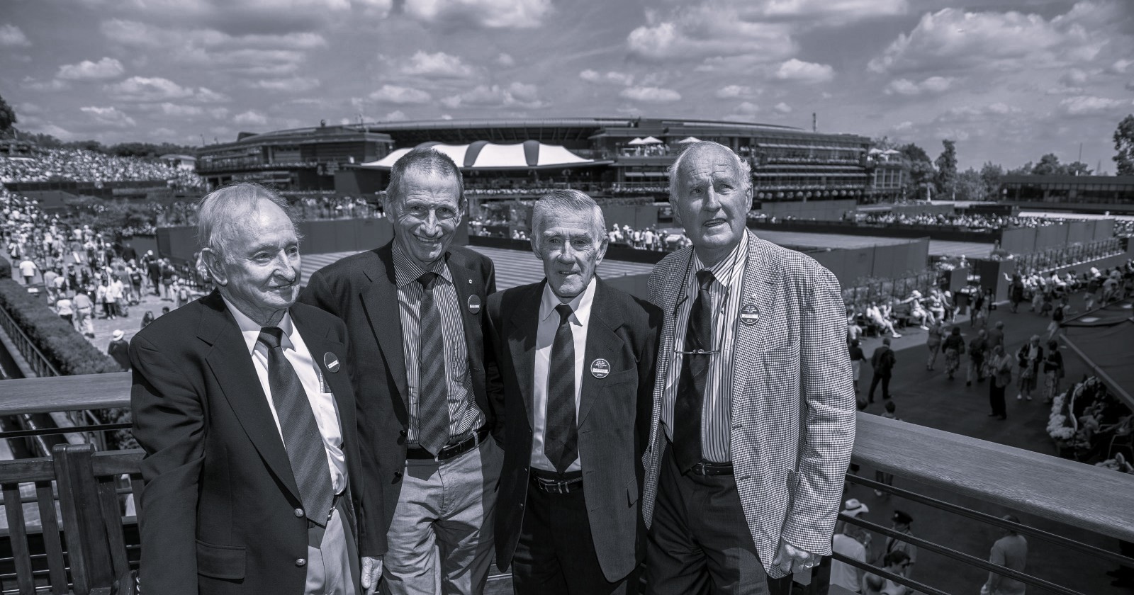 John Newcombe, Ken Rosewall, Rod Laver, Ashley Cooper und Neale Fraser
