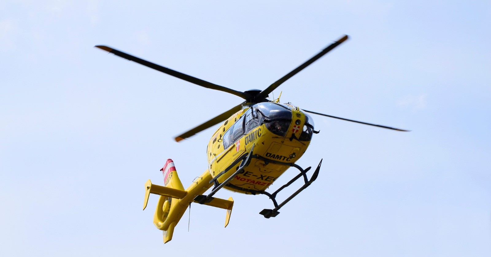 Rettungshubschrauber in der Luft