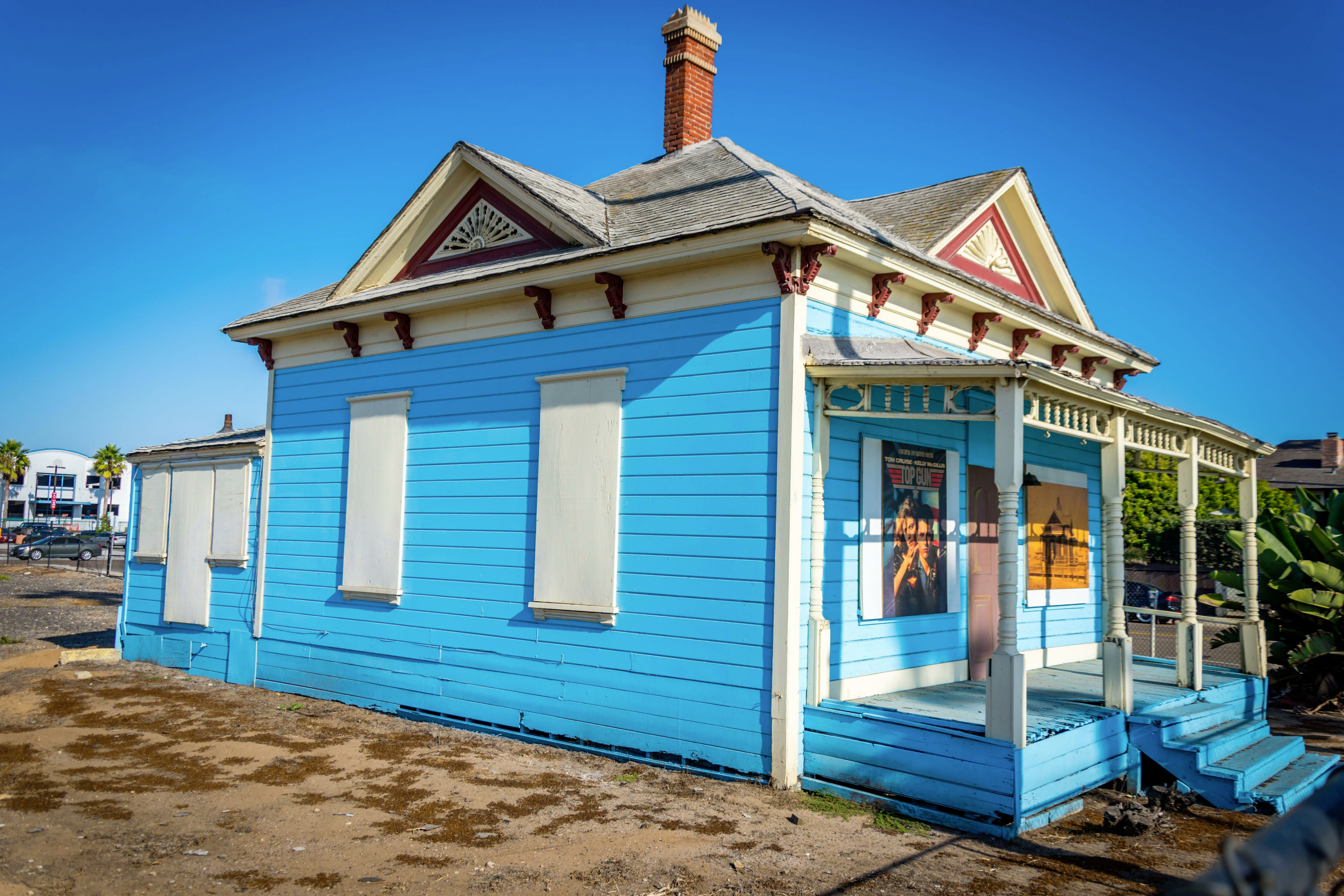 Blaues Strandhaus
