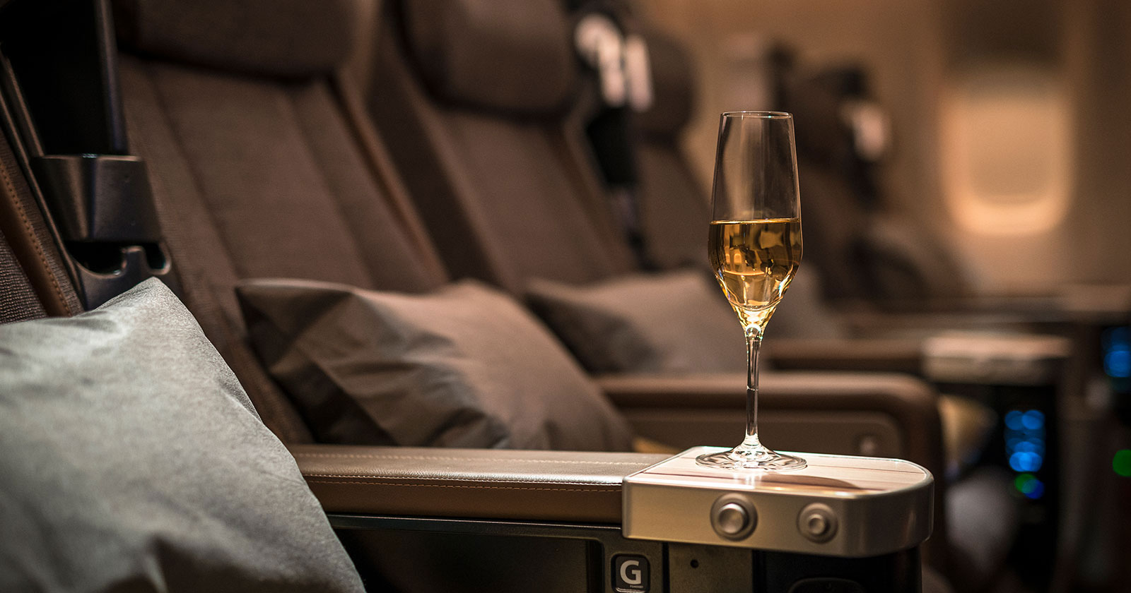 Ein Glas Prosecco an Bord einer Fluglinie | Credit: China Airlines Taiwan