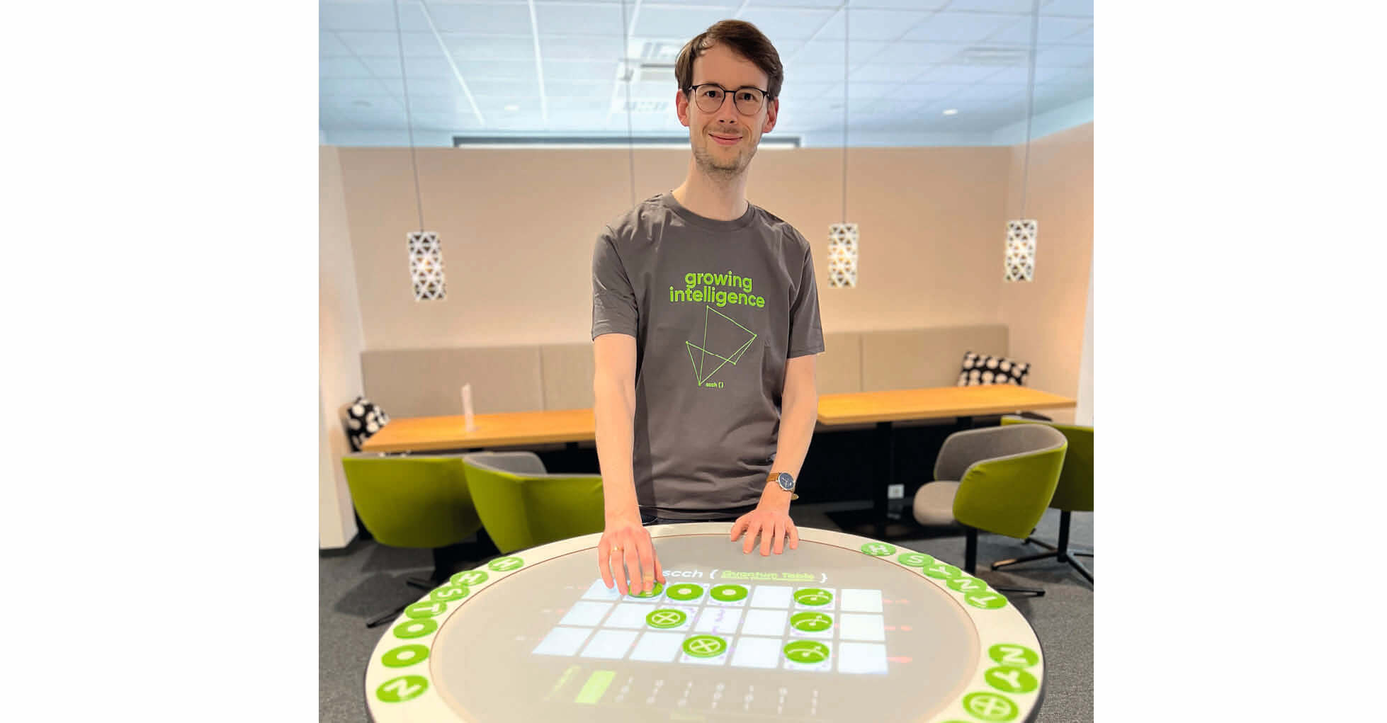 Stefan Hillmich am Quantum Table des SCCH