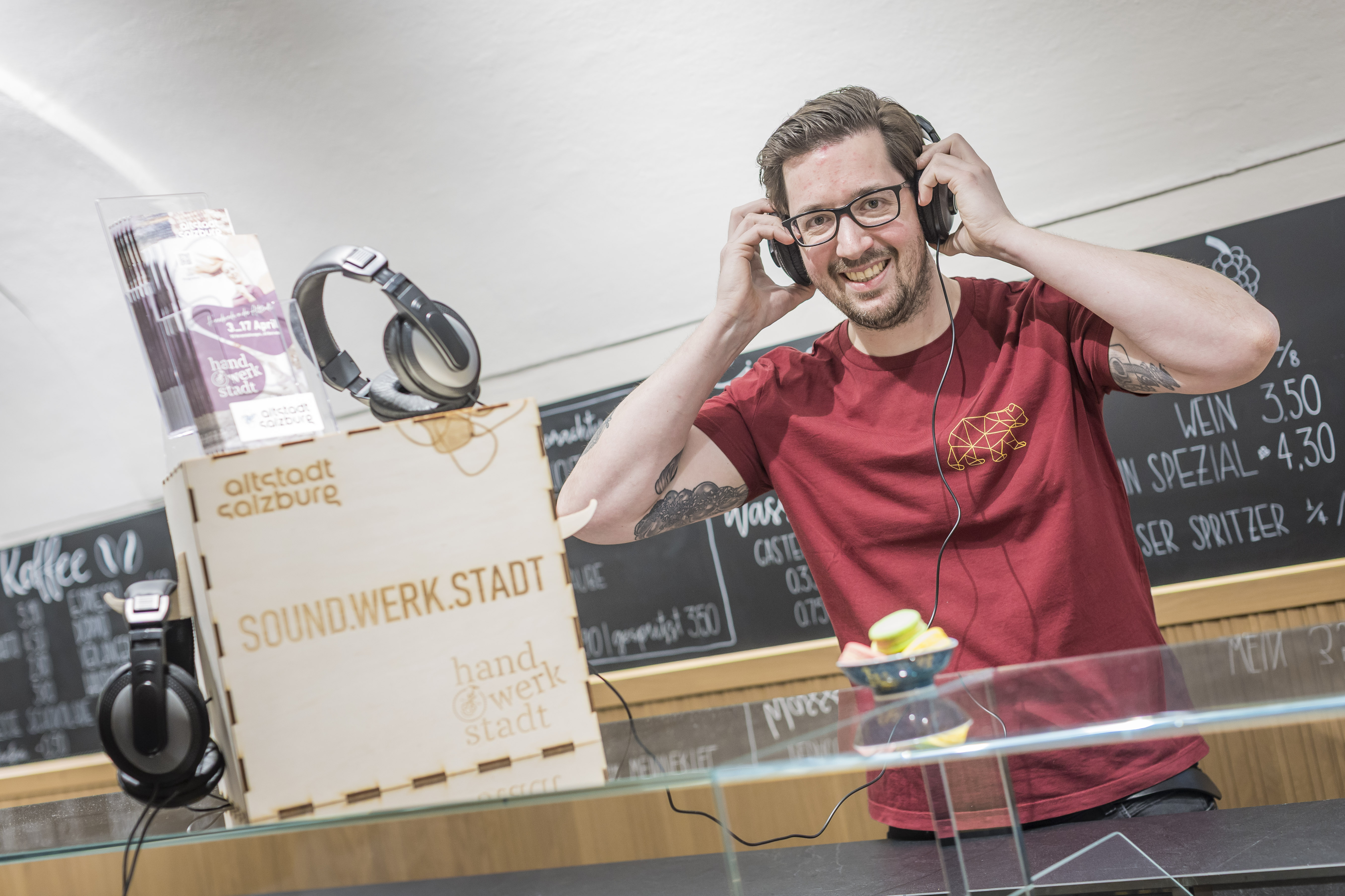 Bei der SOUND.WERK.STADT. in Gerald Baltrams Patisserie.