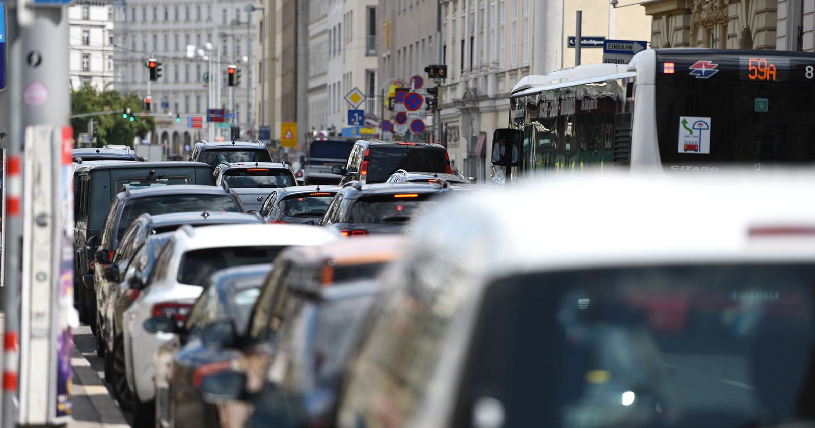 Stau in der Wiener Innenstadt