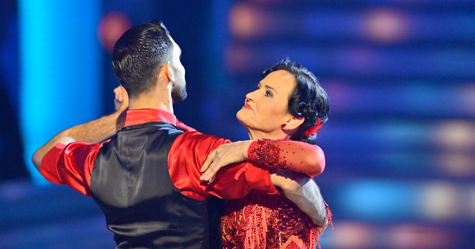 Eva Glawischnig und Dimitar Stefanin am Parkett