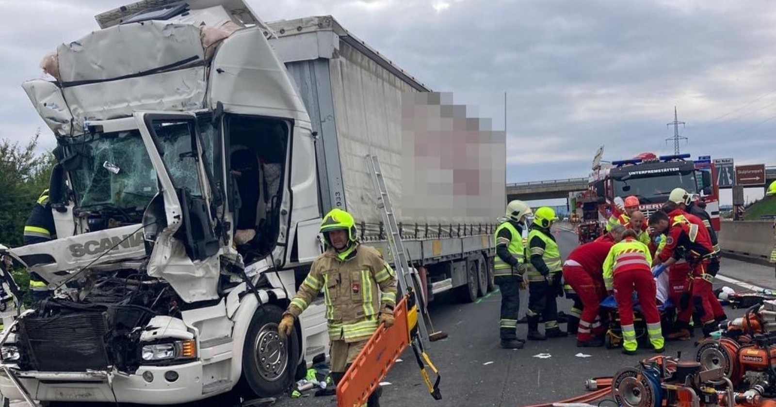Unfallstelle auf der A9