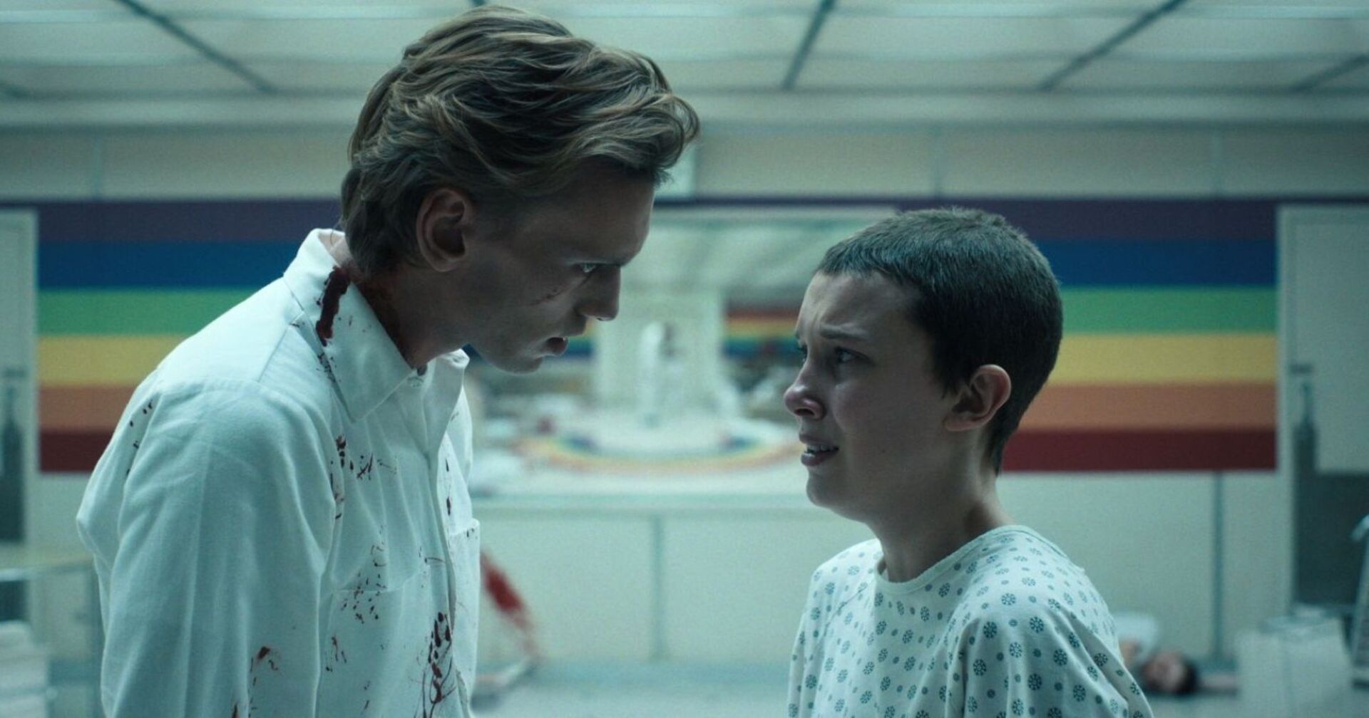 Jamie Campbell Bower und Millie Bobby Brown in "Stranger Things"