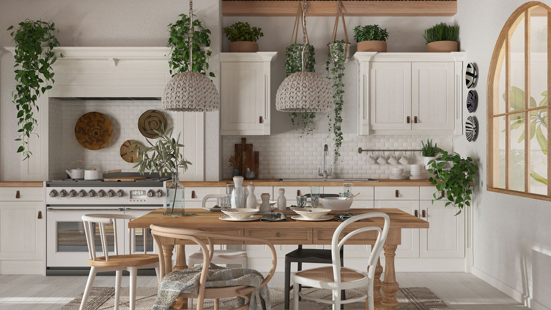Küche im Cottage Stil | Credit: iStock.com/ArchiViz