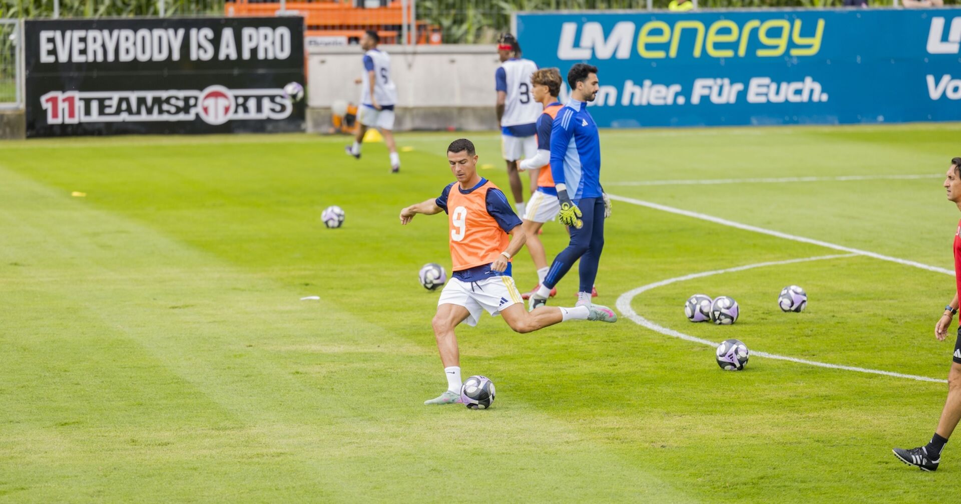 Cristiano Ronaldo beim Training in Saalfelden.