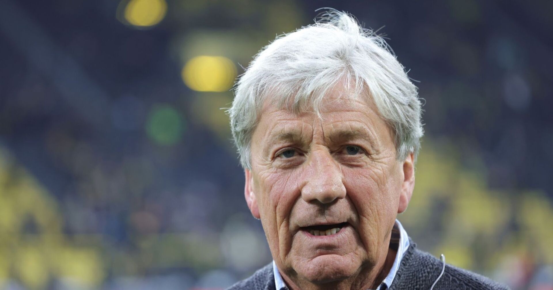 Frank Mill im Jahr 2023 während eines Bundesligaspiels zwischen Borussia Mönchengladbach und Borussia Dortmund