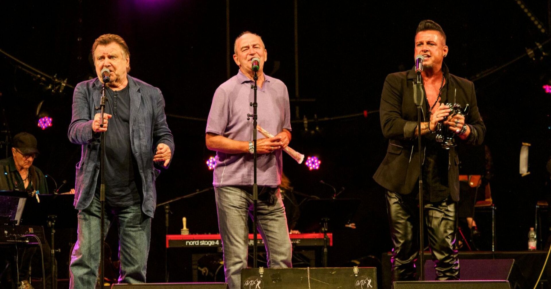 Lukas Resitarits, Herbert Prohaska und Pete Art auf der Donaubühne Tulln anlässlich des anstehenden 70. Geburtstags von Herbert prohaska